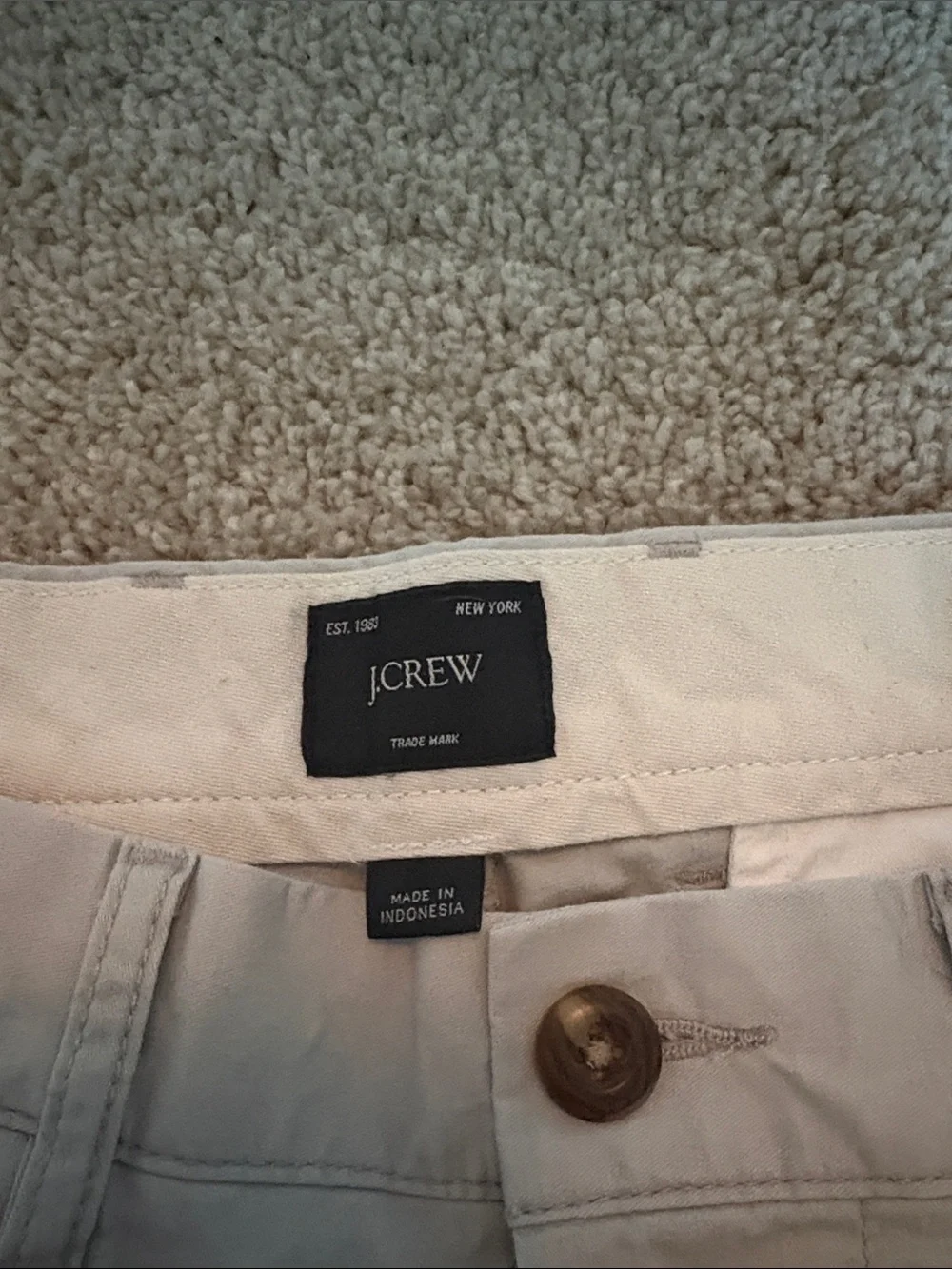 J. Crew Men's Beige Flat-Front Shorts